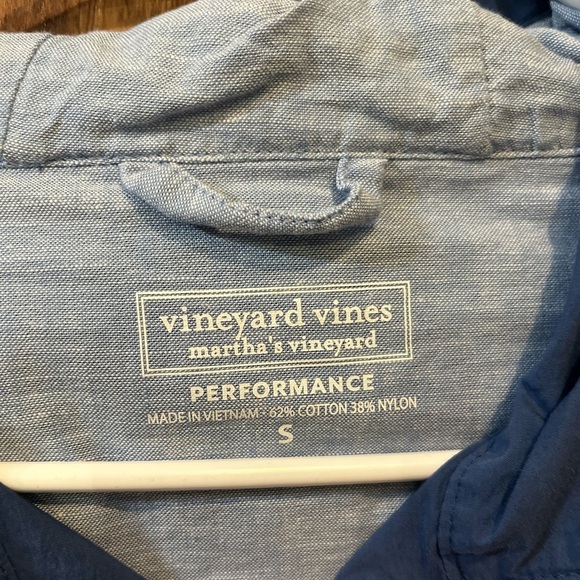 Vineyard Vines Mens Blue Windbreaker Jacket Lightweight Full Zip Hooded - Picture 5 of 10